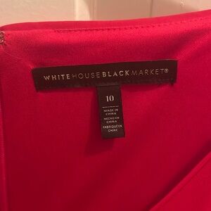 White House Black Market
Racing Red & Ecru Floral Long-Sleeve A-Line Dress